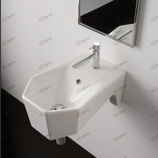 8501 Подвесная раковина настенная овальная Scarabeo Ceramiche  белая 