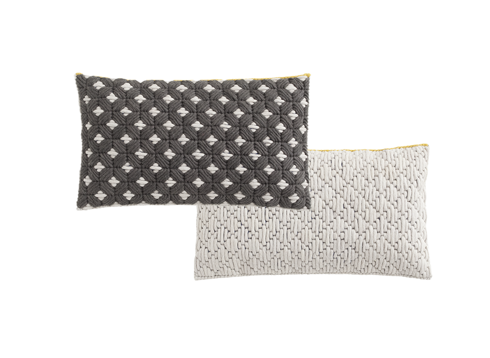 006092 Подушка Dark grey - White 60x35 GAN Silai Silaï - Вид №2