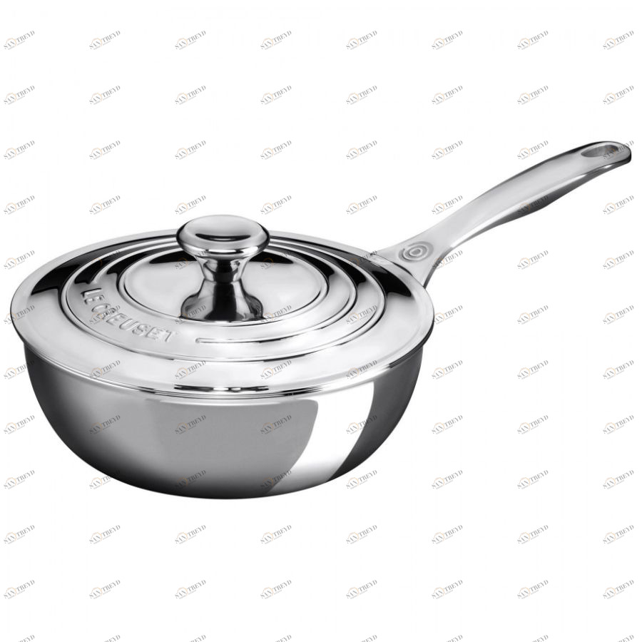 Сотейник Le Creuset, нержавеющая сталь, Ø20 см, серый 96601420000100