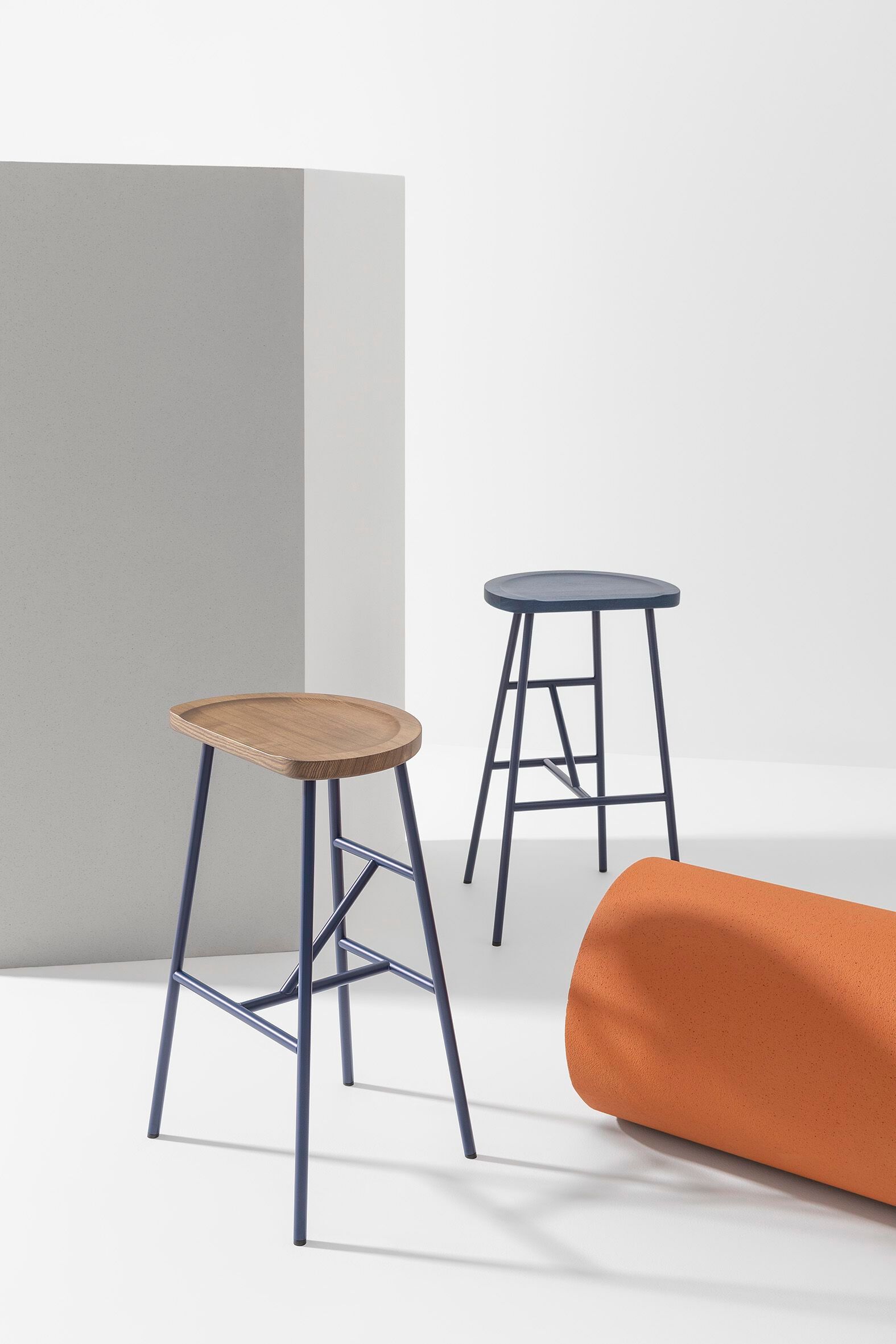 Высокий стул из стали и ясеня Billiani Puccio ARCH-00044811 - Вид №3