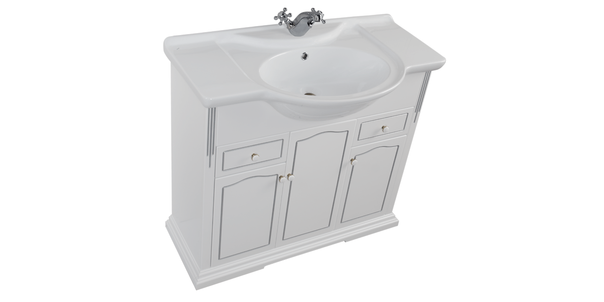 Комплект мебели Aquanet Тулуза 95 белый 00182036 - Вид №3