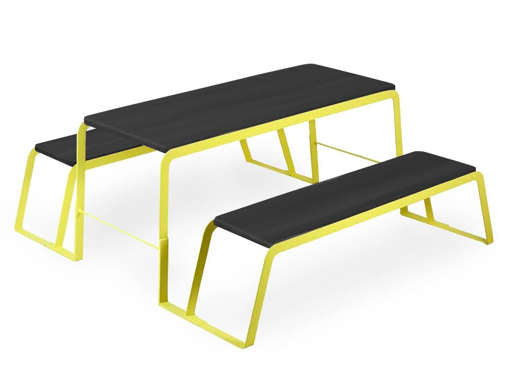 Цельный деревянный цельный стол со встроенными скамейками Alankaram KLOP ARCH-00022739 - Вид №7