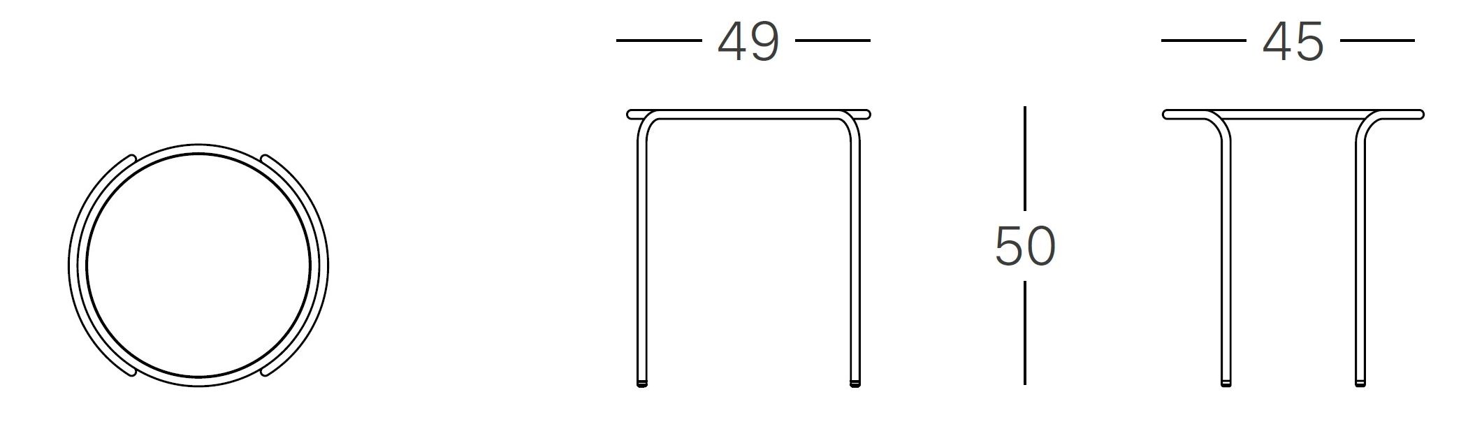 Круглый журнальный столик из окрашенного металла и HPL S-CAB Dress_Code ARCH-00110506 - Вид №2