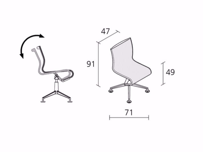 Сетчатое вращающееся офисное кресло Alias рамка ARCH-00047901 - Вид №2