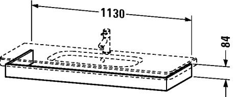 DS608303131 Подвесная раковина настенная овальная Duravit Durastyle серая - Вид №1