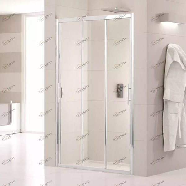 Двери в нишу 102 см LUNES P Novellini LUNES с белым профилем LUNESP961D