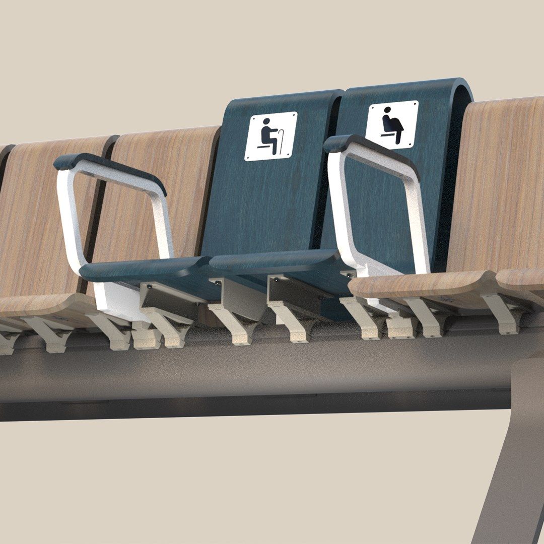 Модульная скамья для медицинских учреждений Green Furniture Concept Ascent ARCH-00118151 - Вид №11