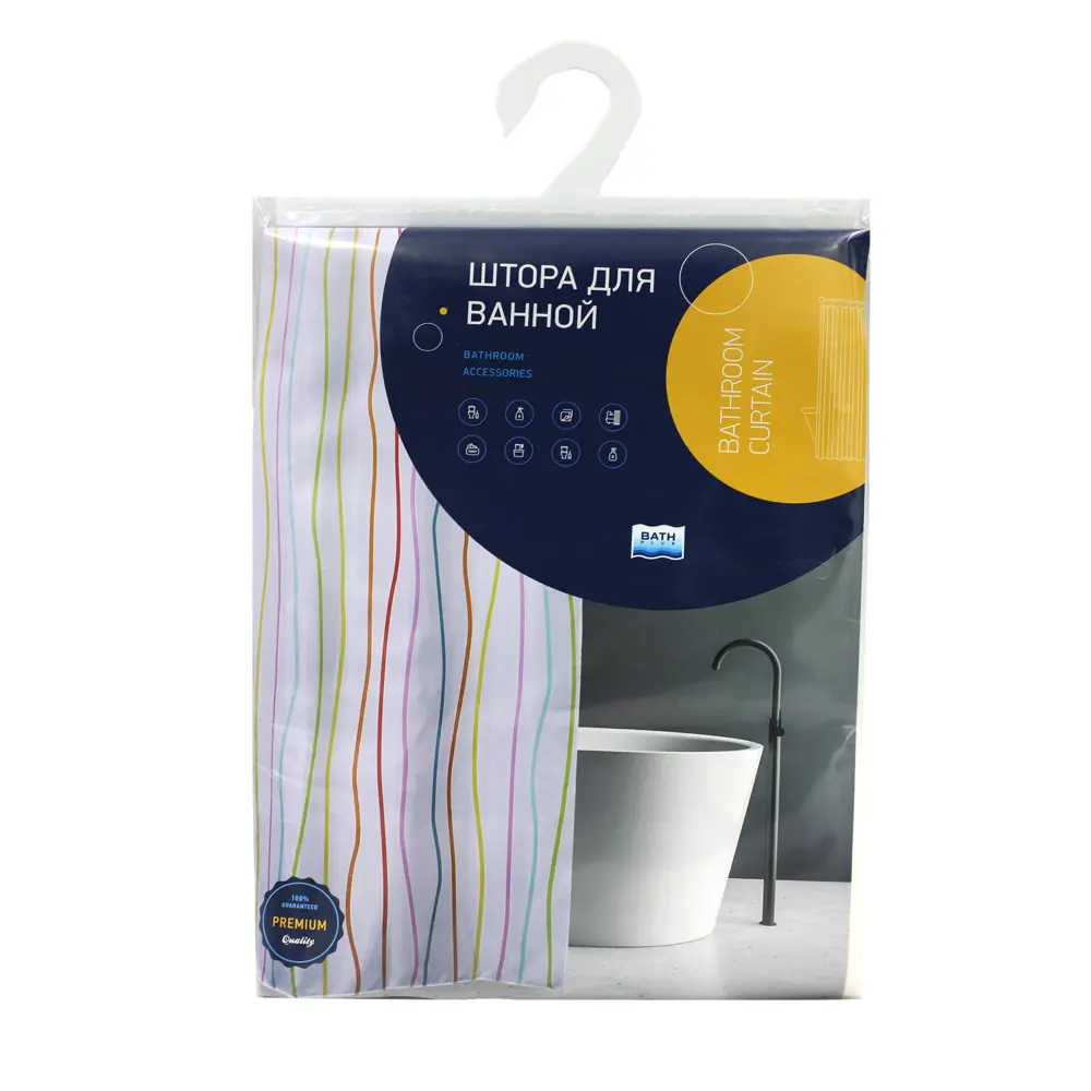 Штора для ванны Bath Plus Gorgeous Stripe 180x180 см полиэстер цвет мультиколор 84738096 STLM-2188420 CHARME RED - Вид №5