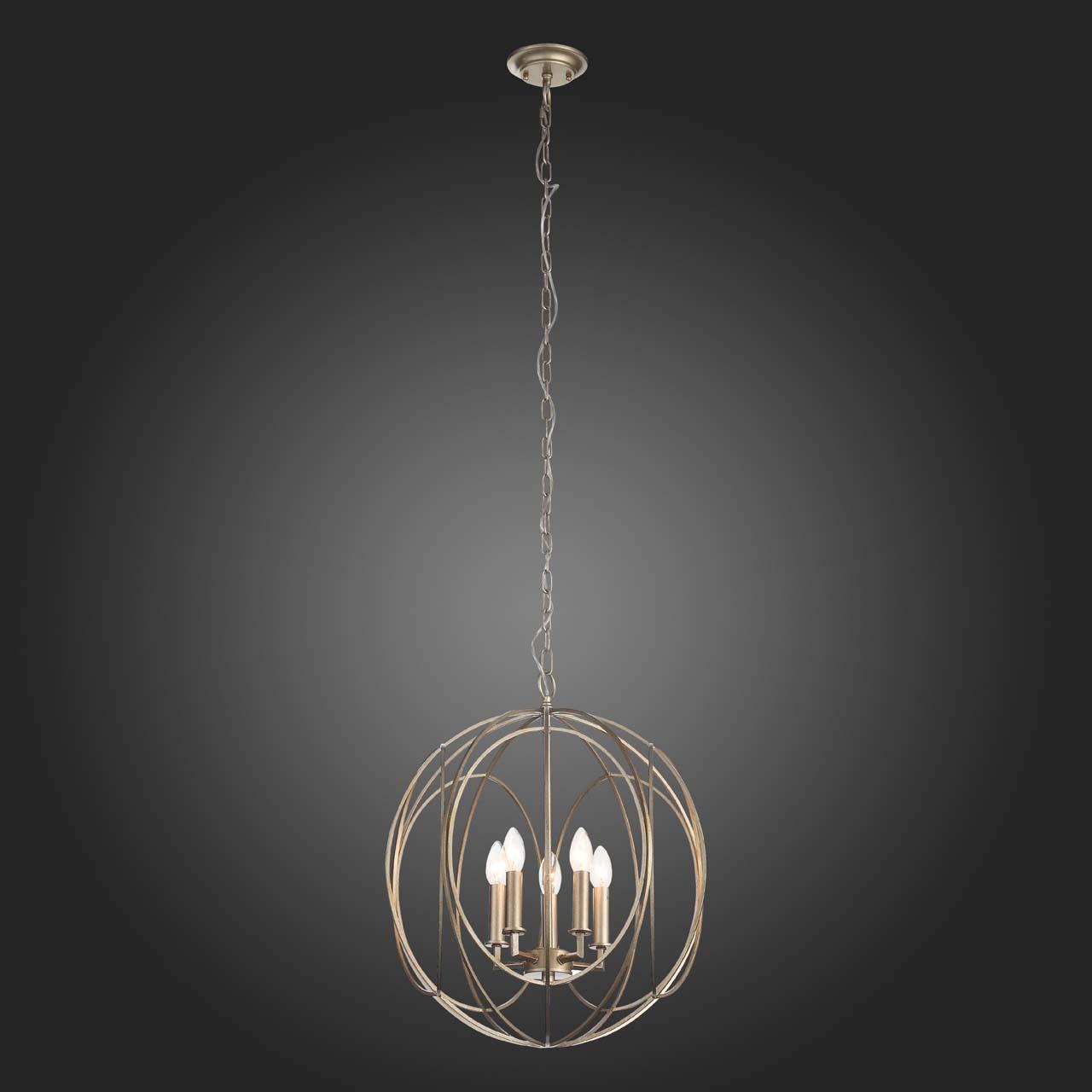 Подвесной светильник серебристый ST Luce Cinturra SLD012.103.05 ST LUCE ДИЗАЙНЕРСКИЕ, CINTURRA 00-3890091 Серебро  - Вид №3