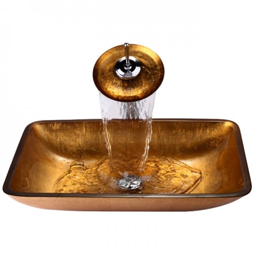 GVR-210-RE Накладная раковина на столешницу  прямоугольная Krausru  - Вид №2