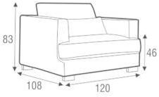 Sits Кресло с обивкой из ткани с подлокотниками Brandon sun-id-1499619 - Вид №1