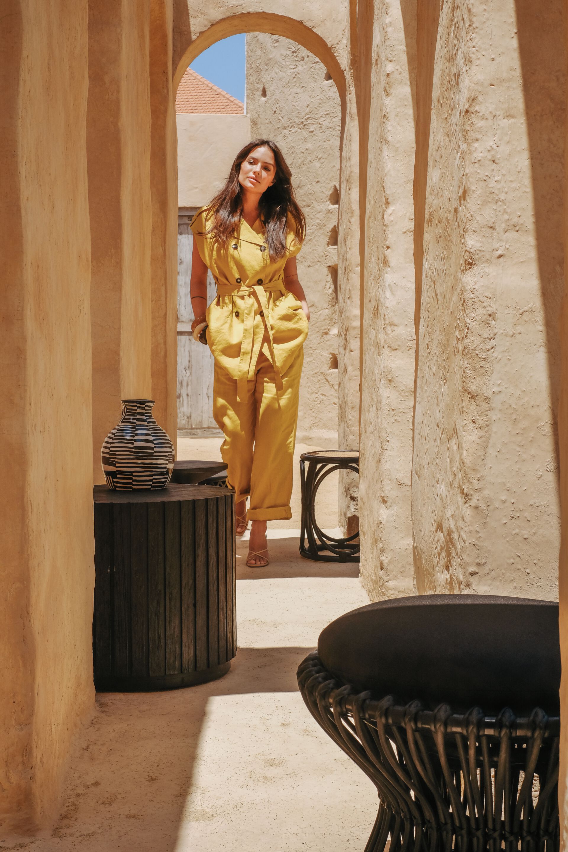 Круглый стол из тикового дерева cbdesign 70 ARCH-00131612 - Вид №5