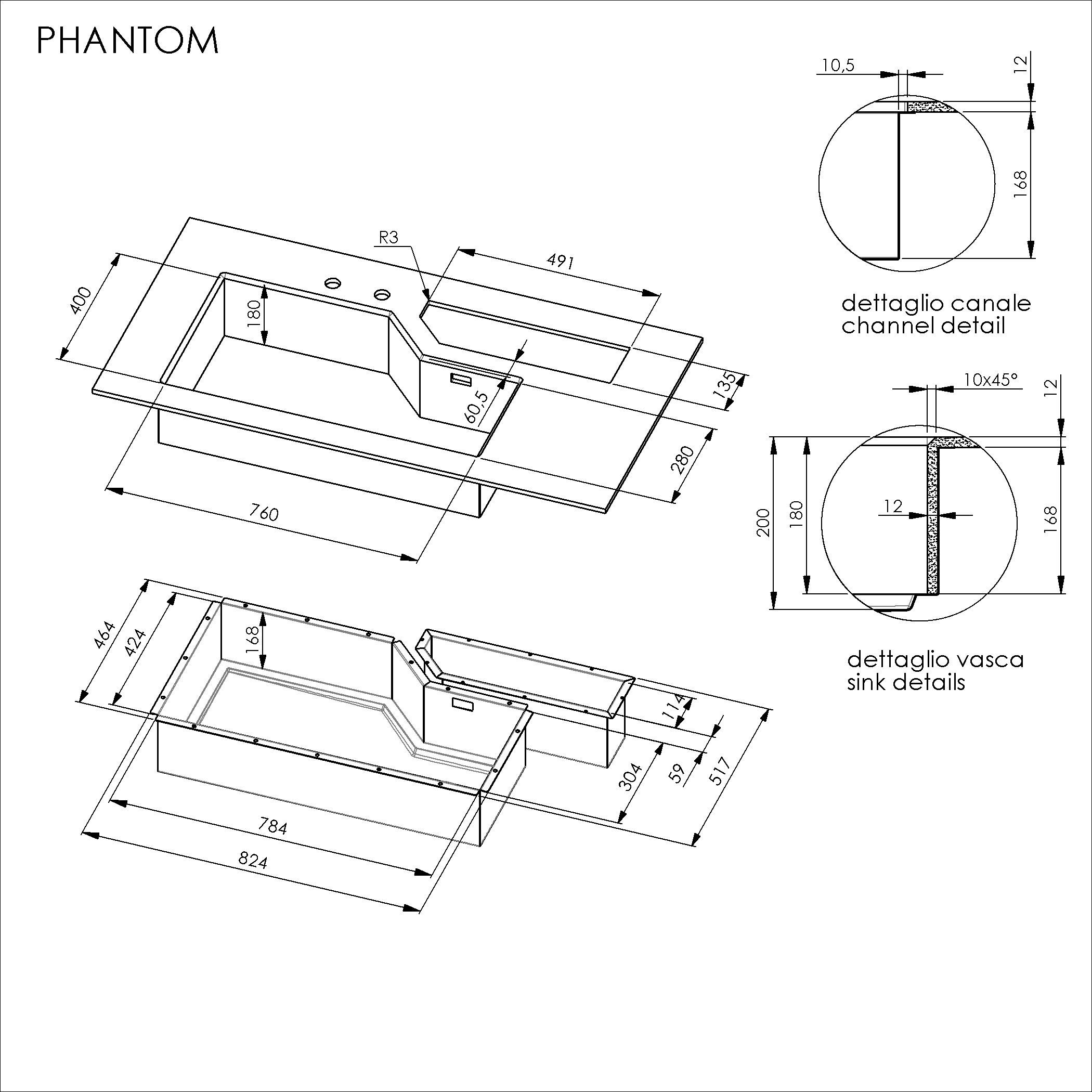 Раковина из нержавеющей стали с подходящим каналом Foster DIADE ARCH-00115732 - Вид №14