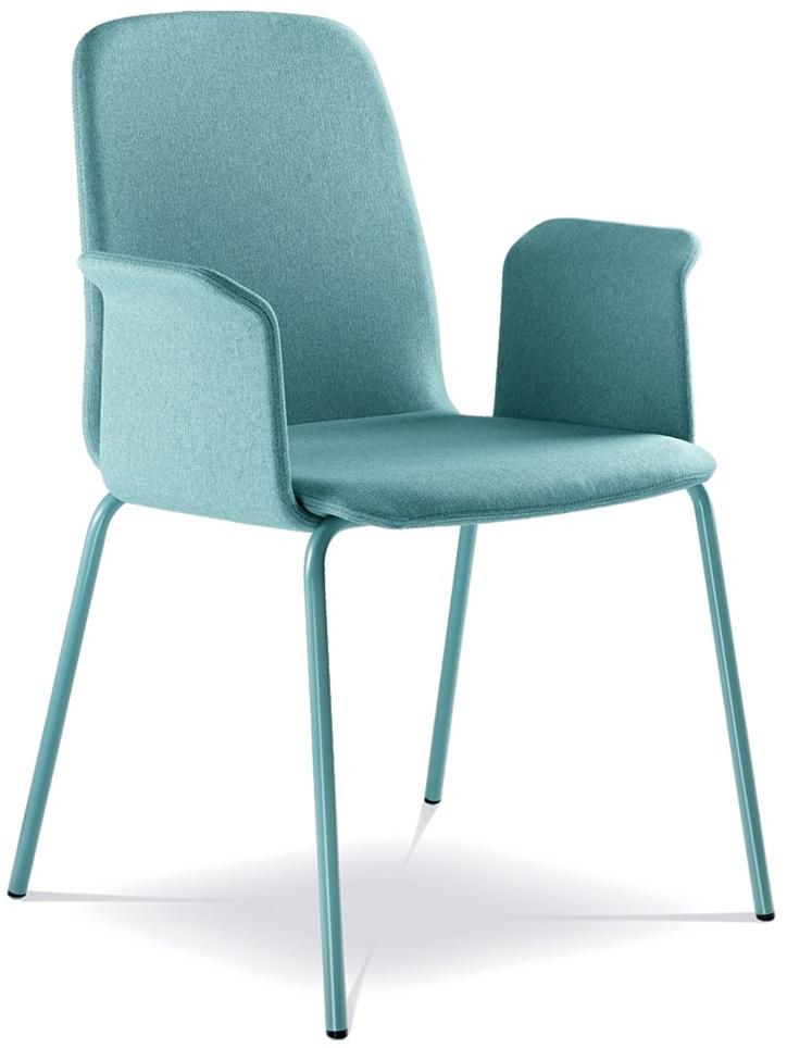 LD Seating Стул для конференций, обитый тканью, с подлокотниками Sunrise 152/br-n4 - Вид №4