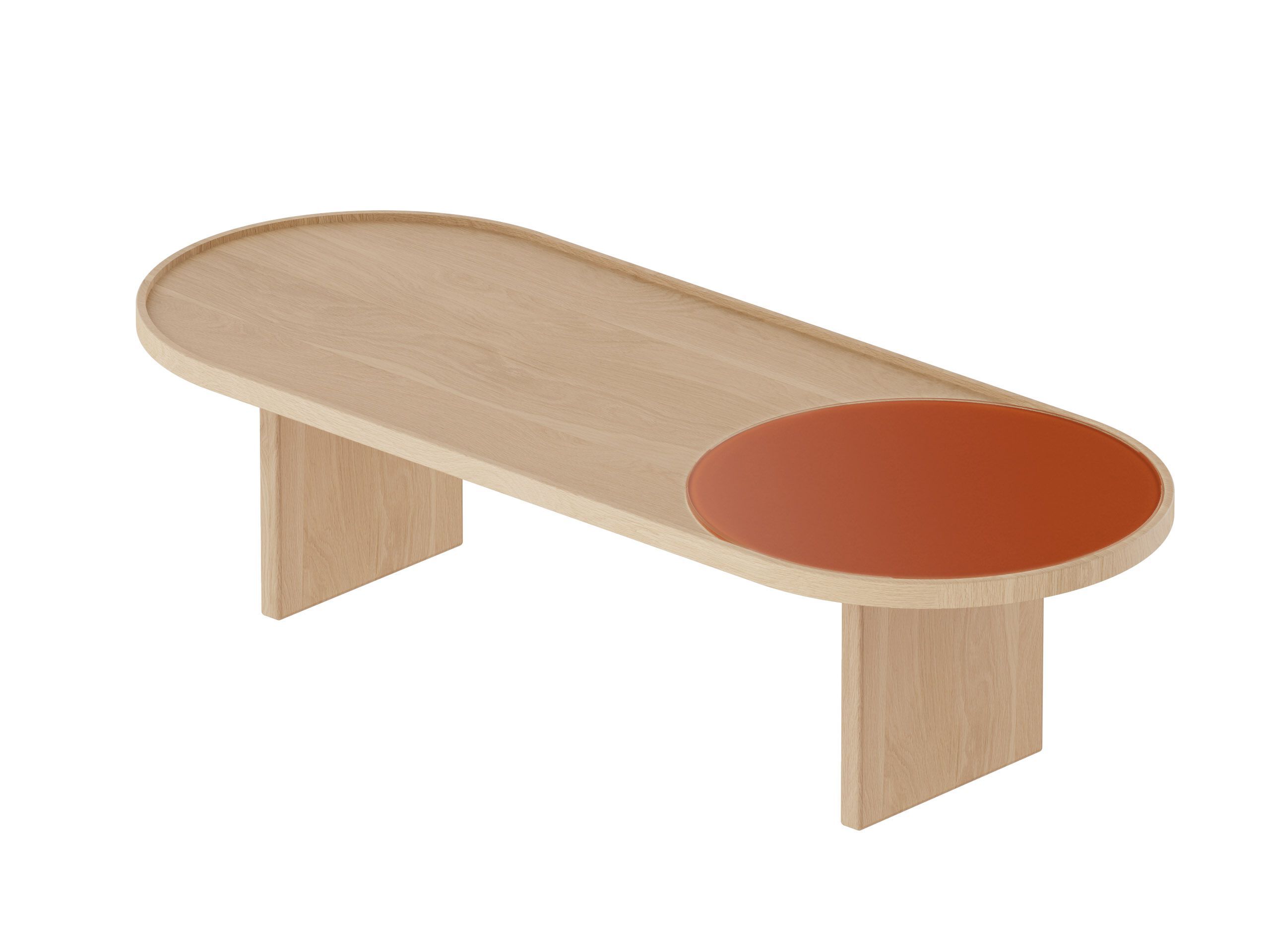 Овальный журнальный столик из дерева и стекла Noah Living Piet ARCH-00144652 - Вид №20