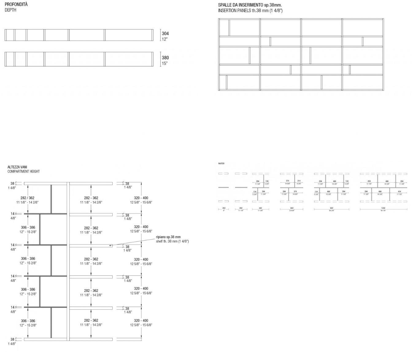MisuraEmme Напольная полка с лакированной стенкой с раздвижными дверцами Misuraemme sun-id-1349718 - Вид №3