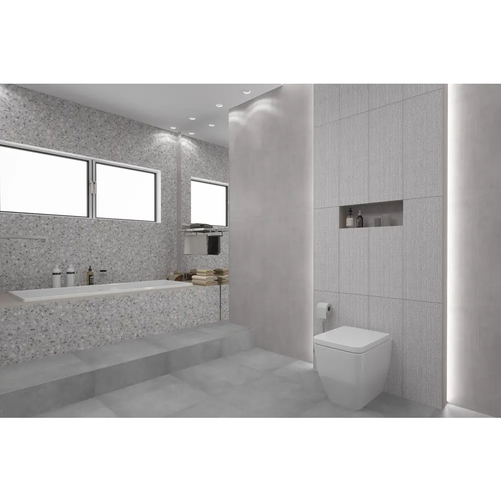 Плитка настенная Azori Alba Grigio 25.1x70.9 см 1.25 м² цвет серый 85091600 STLM-2061954 - Вид №1