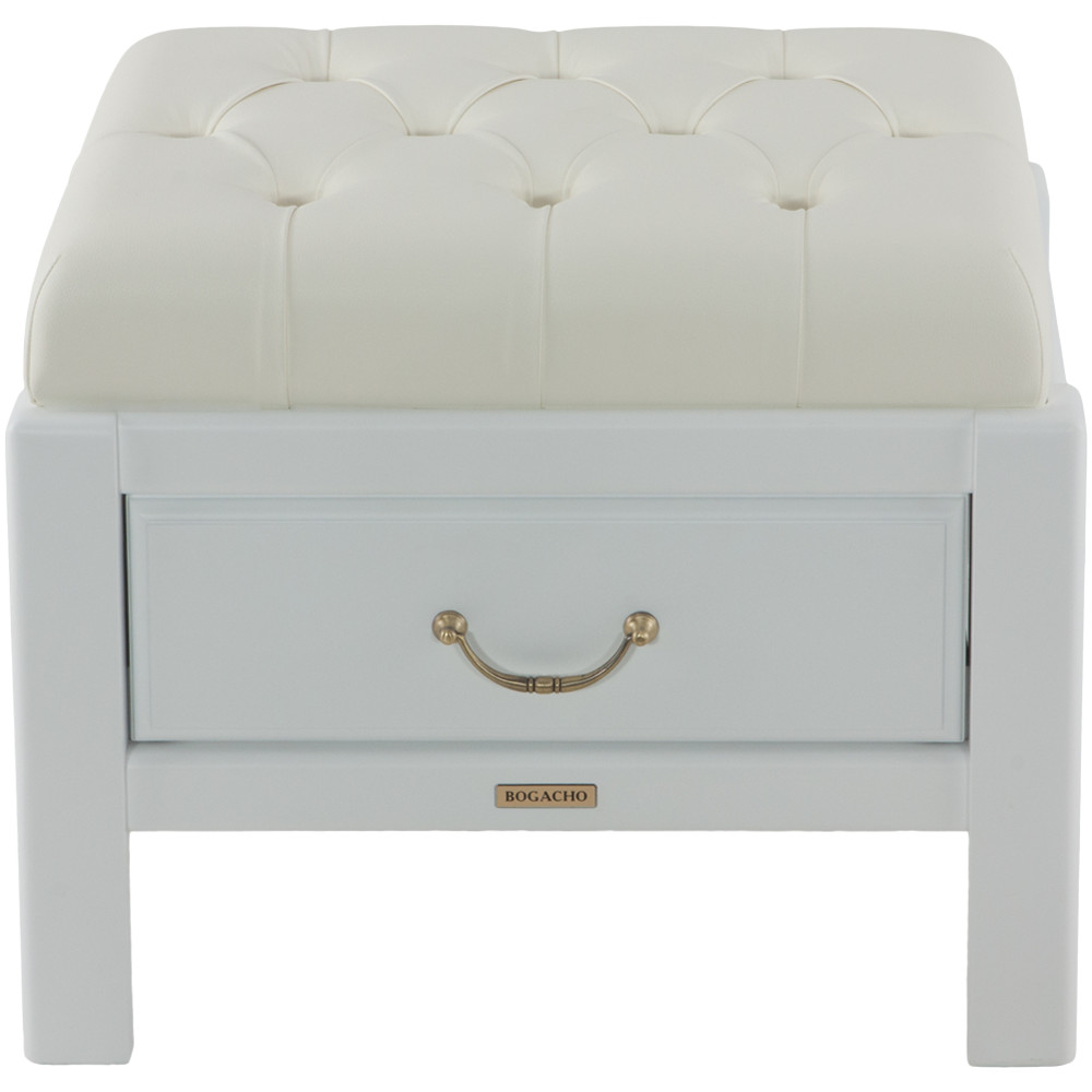 11099 Банкетка Лотос 4 Молочный BOGACHO 4627170345289 - Вид №1