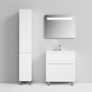 M90CSL0306WG шкаф-колонна напольный левый 30 см двери push-to-open цвет: белый глянец AM.PM Gem