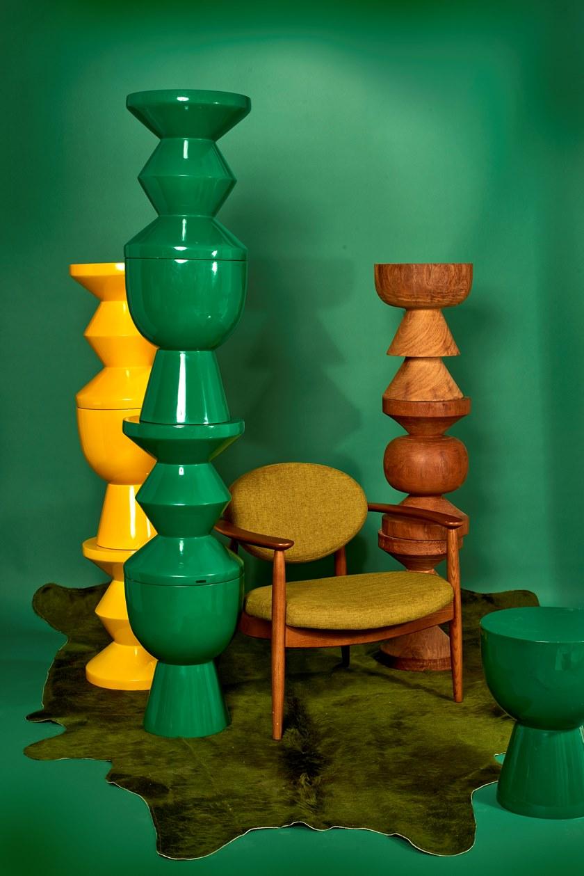 Pols Potten Низкий деревянный табурет  500-030-026  - Вид №1