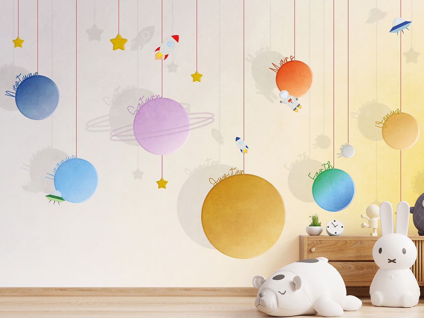 Carta da parati PVC free, eco-friendly, lavabile WallPepper SPACE BUBBLES ARCH-00137217
