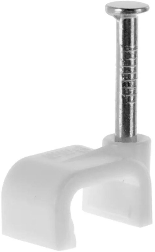 ЭКОПЛАСТ Скоба для кабеля 9 мм с гвоздем, 50 шт 18176611