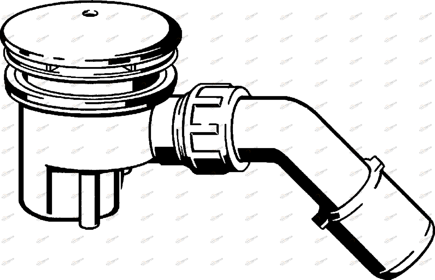 Канализационная арматура  Сифоны для ванн и душевых поддонов  Сифоны для душевых поддонов VIEGA 108 595 1) Модель 6956 Santreyd 