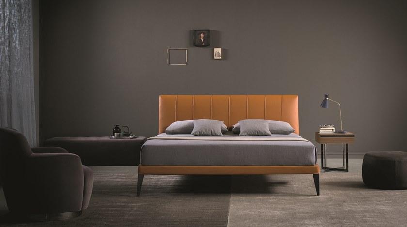 Bodema Кровать двуспальная с обивкой кожей sun-id-1483280 - Вид №2