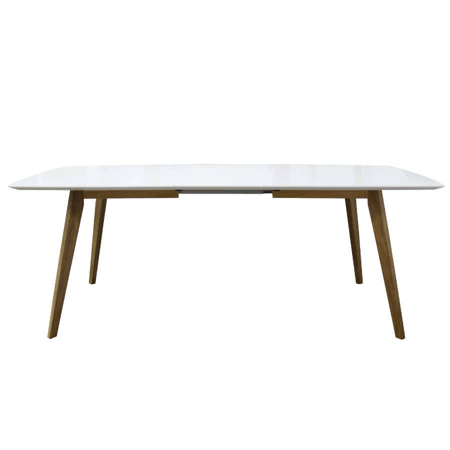 Стол обеденный, раздвижной, Tenzo Bess, 75х160/205х95 см, дуб, белый 2184001 - Вид №1