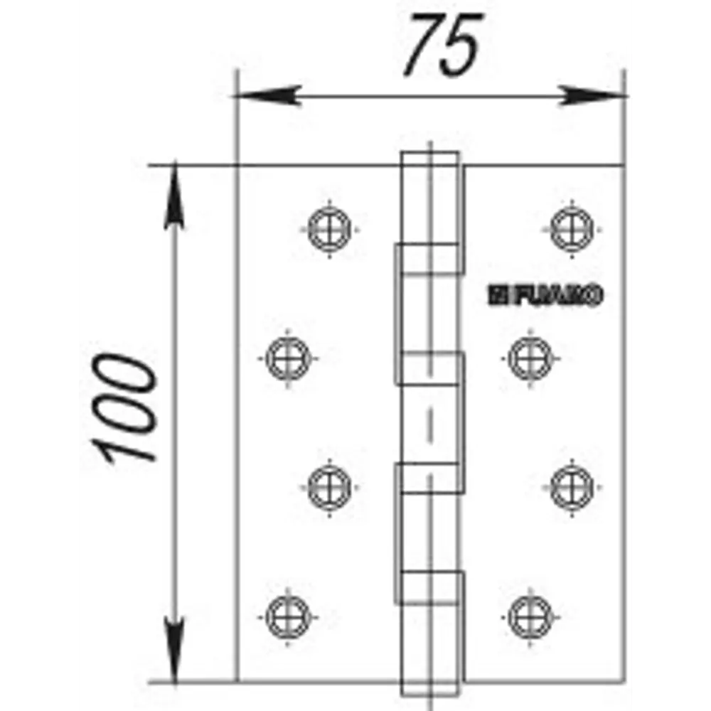 82105967 Петля универсальная U1004BB-CFB/BL 100x75x2.5 мм сталь цвет глянцевый кофе STLM-0019062 FUARO Home - Вид №7