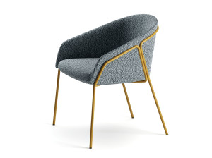 Тканевый стул с подлокотниками