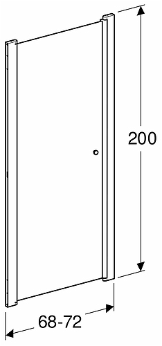 500.888.00.5 Распашная дверь IDO Showerama 10-0, IDO Showerama 10-0, матовый профиль / прозрачное стекло, 1000 мм  - Вид №5