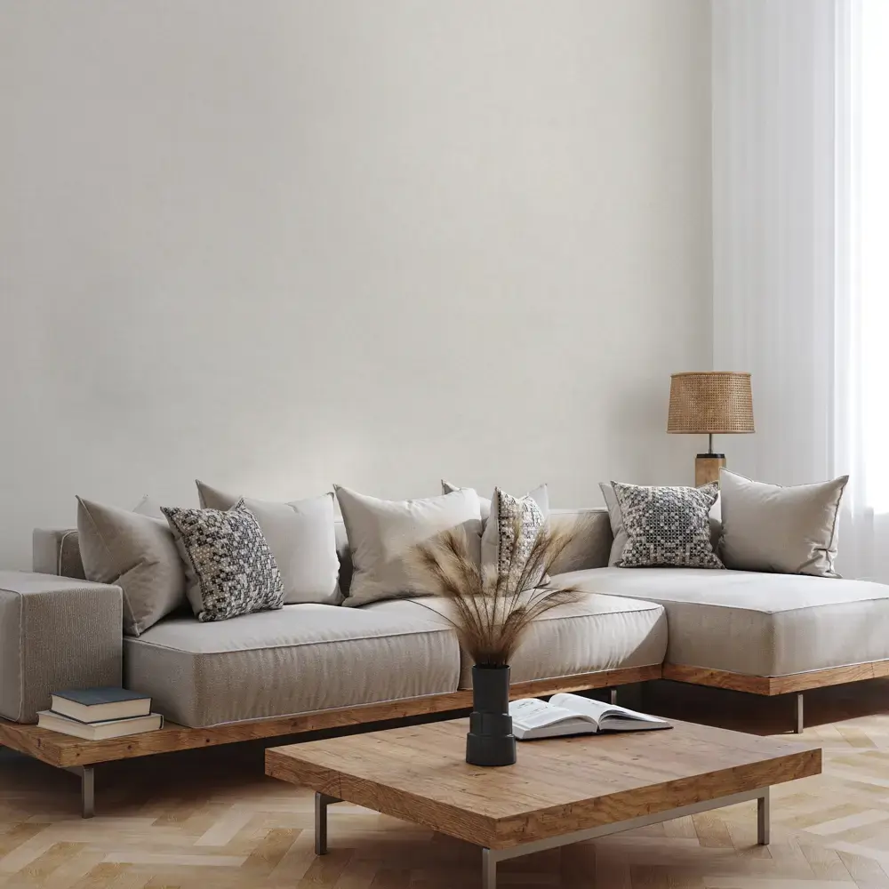 Обои флизелиновые KREAFORTA Linen бежевые 1.06 м 77022-12 89454211 STLM-2140399 - Вид №3