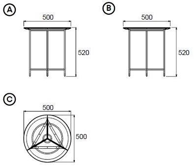 Enza Home Круглый деревянный журнальный столик Netha sun-id-1455408 - Вид №3