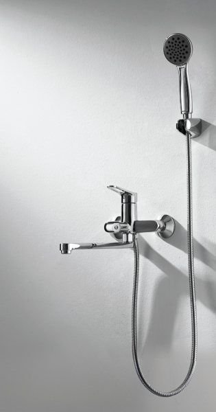 Смеситель для ванны излив 300 мм с аксессуарами ECO-D F693158C-LB bravat - Вид №3