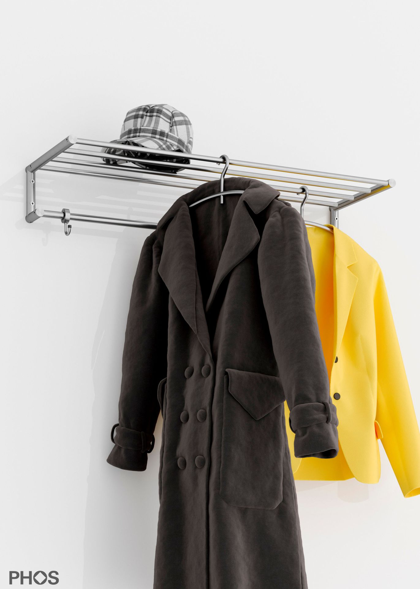 G18-500 Навесной шкаф g18, узкий, с 5 платяными штангами - ширина 50 см PHOS 