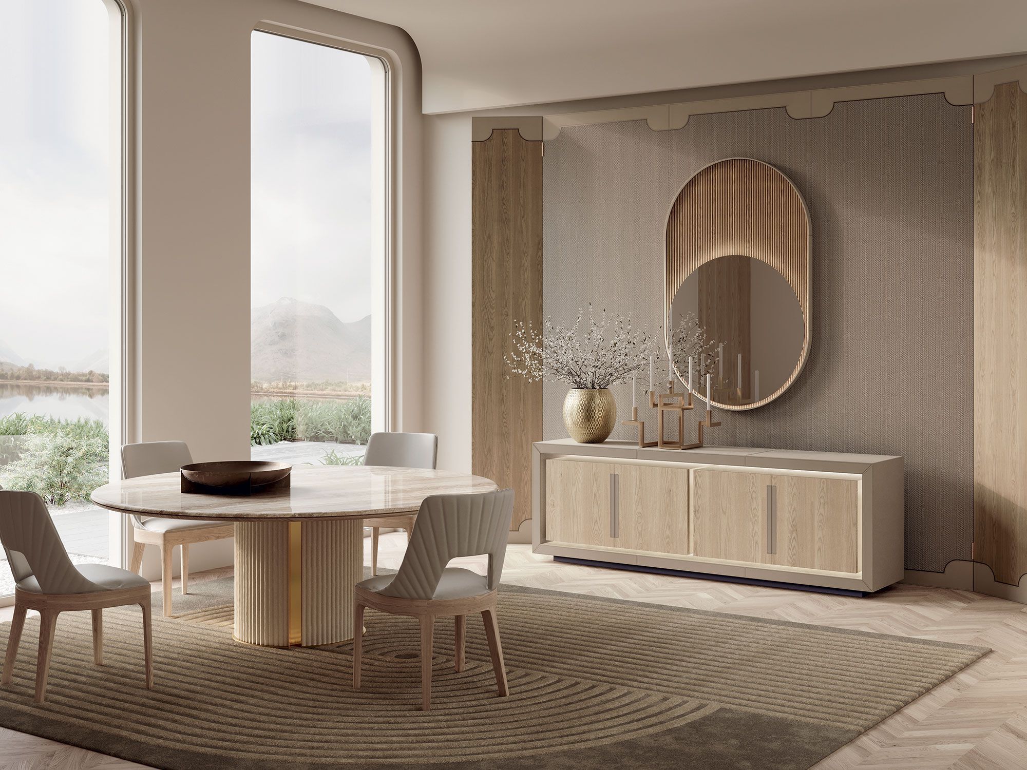 Деревянный шкаф с кожаной обивкой Vittoria Frigerio Lanza ARCH-00089465 - Вид №4