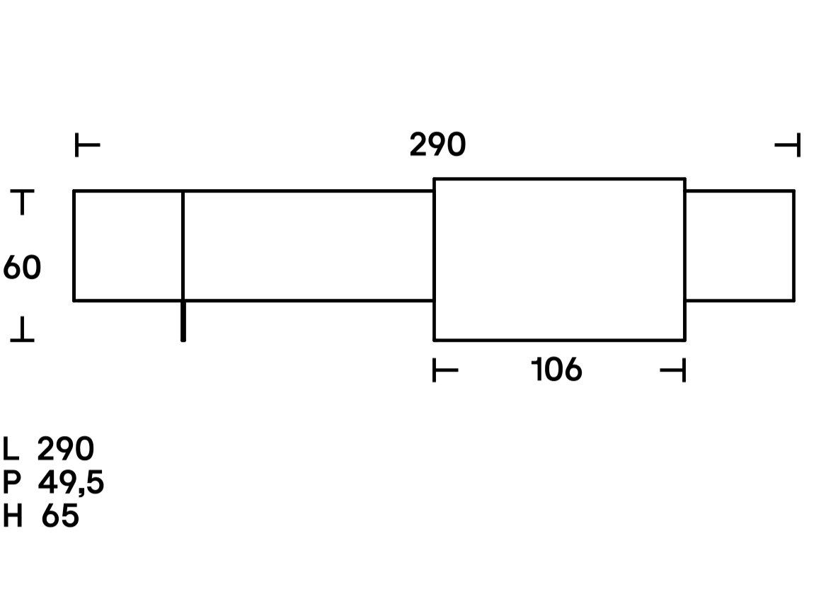 Низкий шкаф со светодиодной подсветкой ACERBIS Alterego ARCH-00086623 - Вид №9