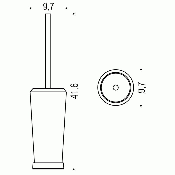 B8006 Ёршик для унитаза напольный COLOMBO ROAD Colombo Design - Вид №1