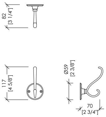 Вешалка для полотенец из латуни Devon&Devon Old Navy ARCH-00106807 - Вид №2