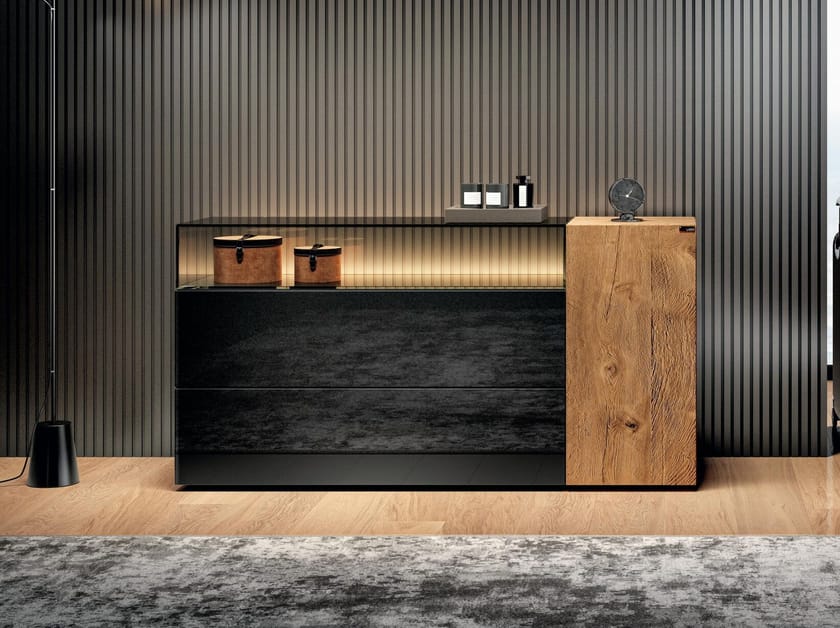 Деревянный и стеклянный комод Lago 36E8 GLASS - 2624 ARCH-00087697