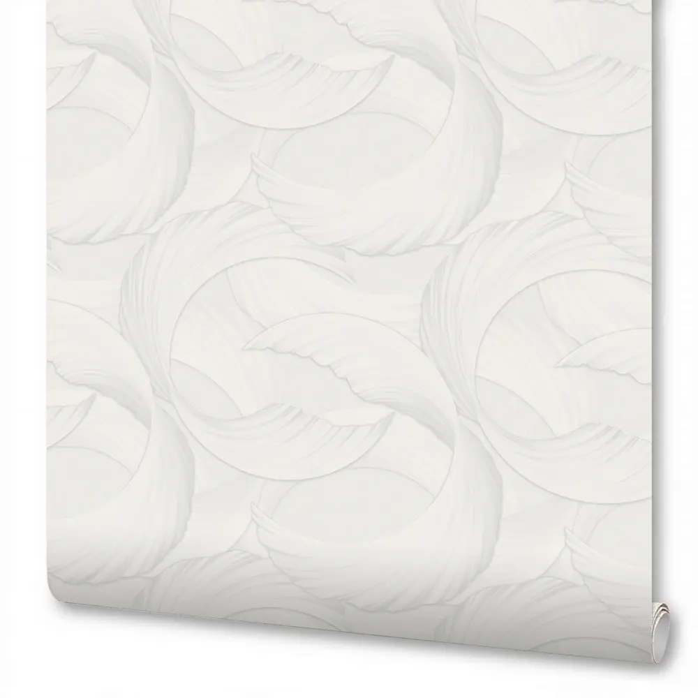 Обои флизелиновые Wallsecret Hypnotic белые 1.06 м 8962-20 STLM-2113967