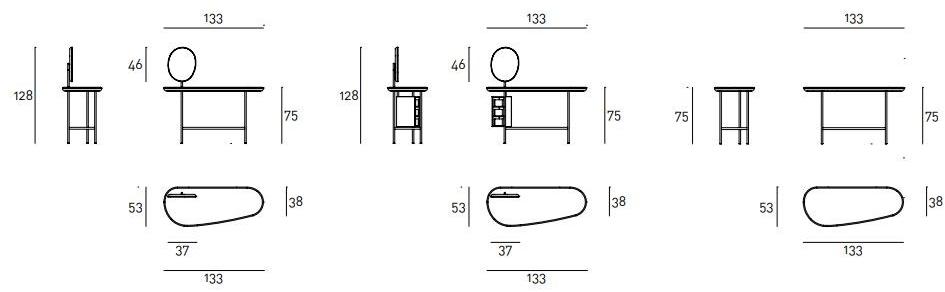 Living Divani Письменный стол из дерева Pebble sun-id-1469835 - Вид №9
