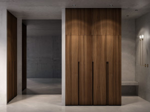 Колонна для ванной из грецкого ореха с дверцами