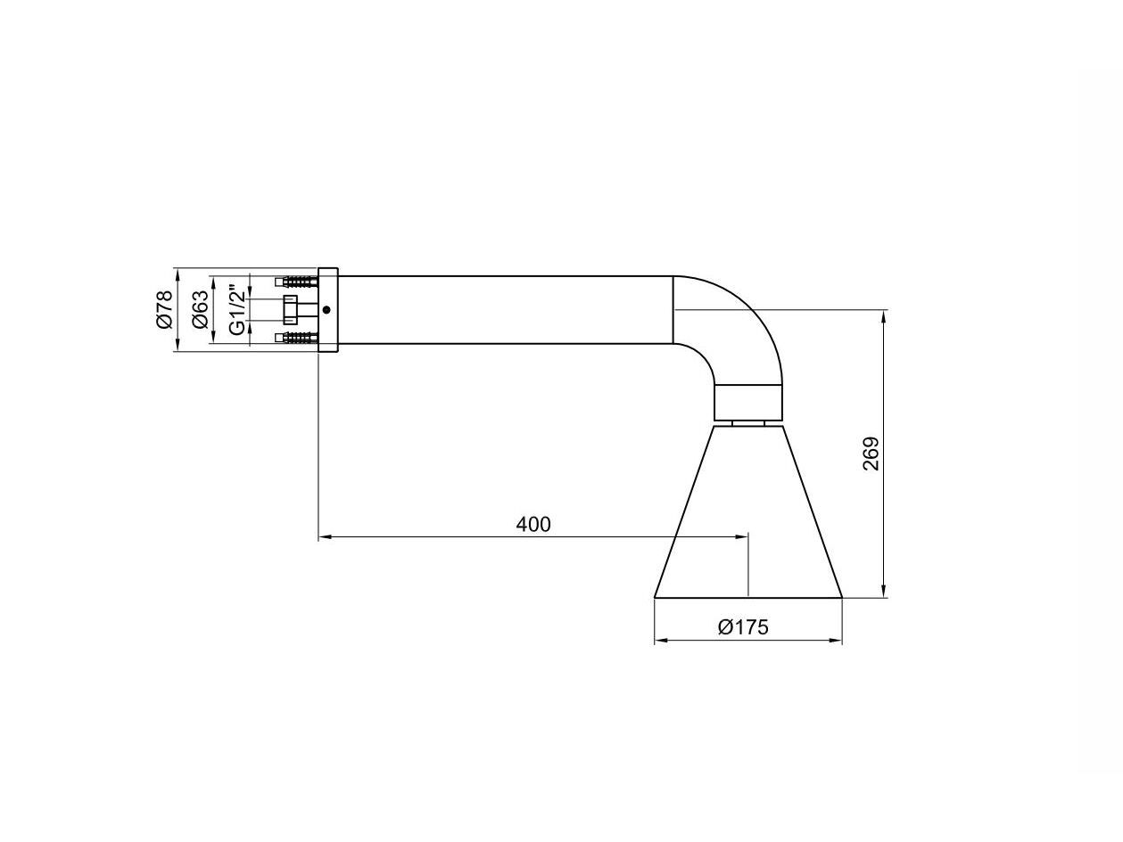 Душевая головка из нержавеющей стали JEE-O конус ARCH-00030190 - Вид №3