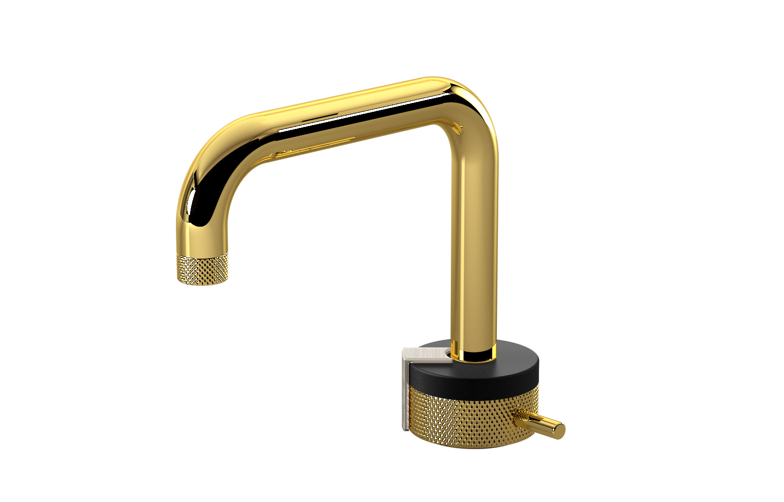 E-11500-R1MBK-L2BNi-AU Однорычажный прогрессивный смеситель для раковины - излив 15,3см GRAFF MOD+