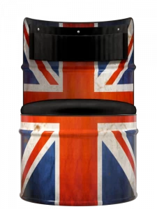 Бочка-кресло металлическое красное "Флаг Великобритании" STARBARREL  00-3895260 Красный