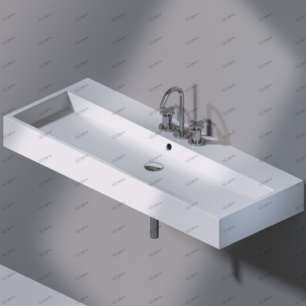 L279T1R3V4.101 Подвесная раковина настенная прямоугольная A. e T. Italia Tank белая AeT ITALIA