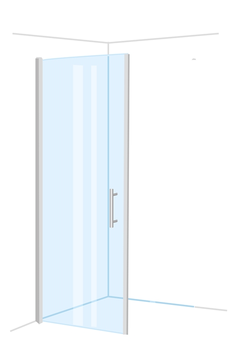 1471032 Igloo C Душевая Стенка 80 Clear Glass Hafa Прозрачный 