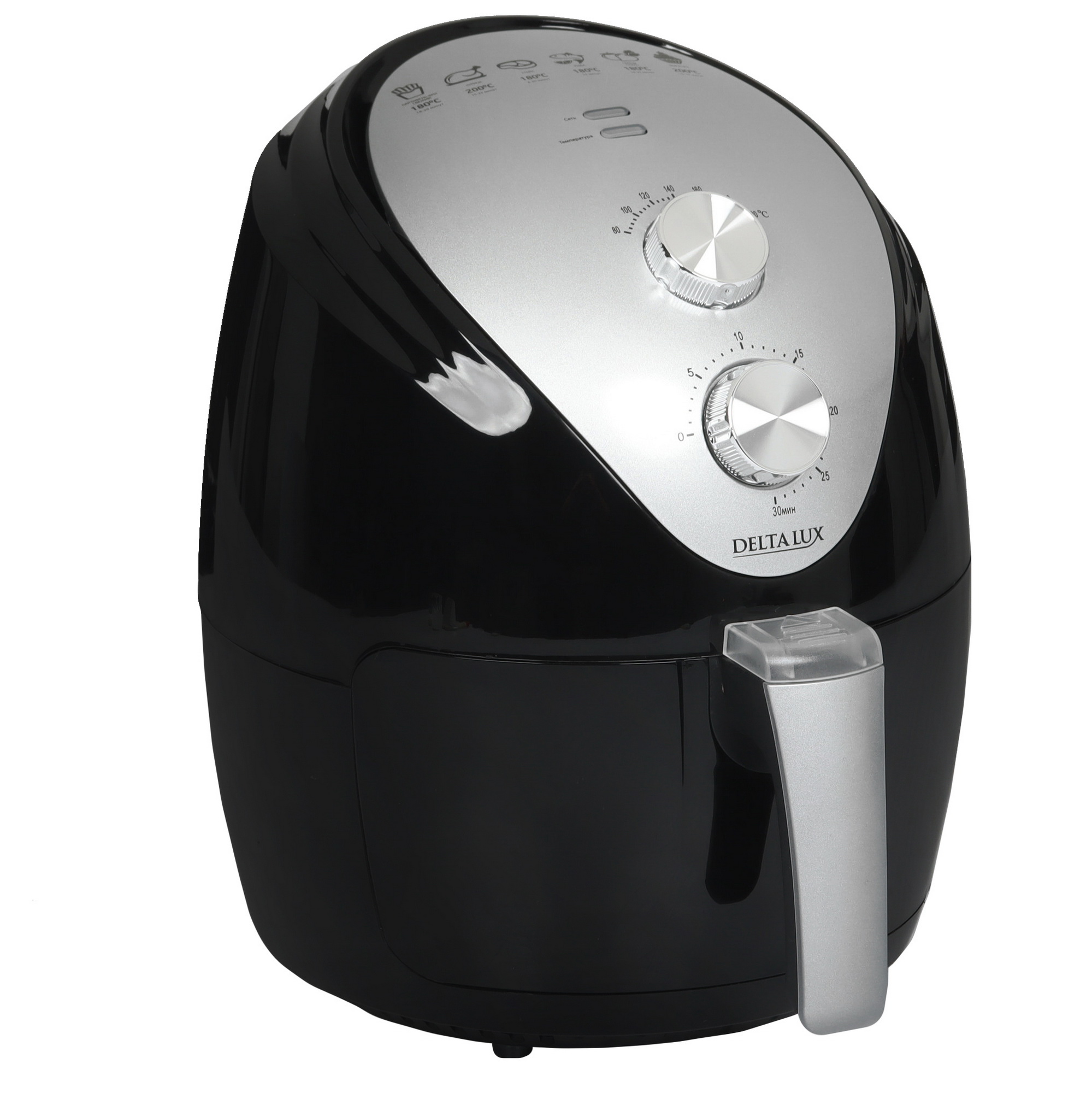 5354136 Аэрогриль DELTA LUX DE-6101 черный STDN-0038575